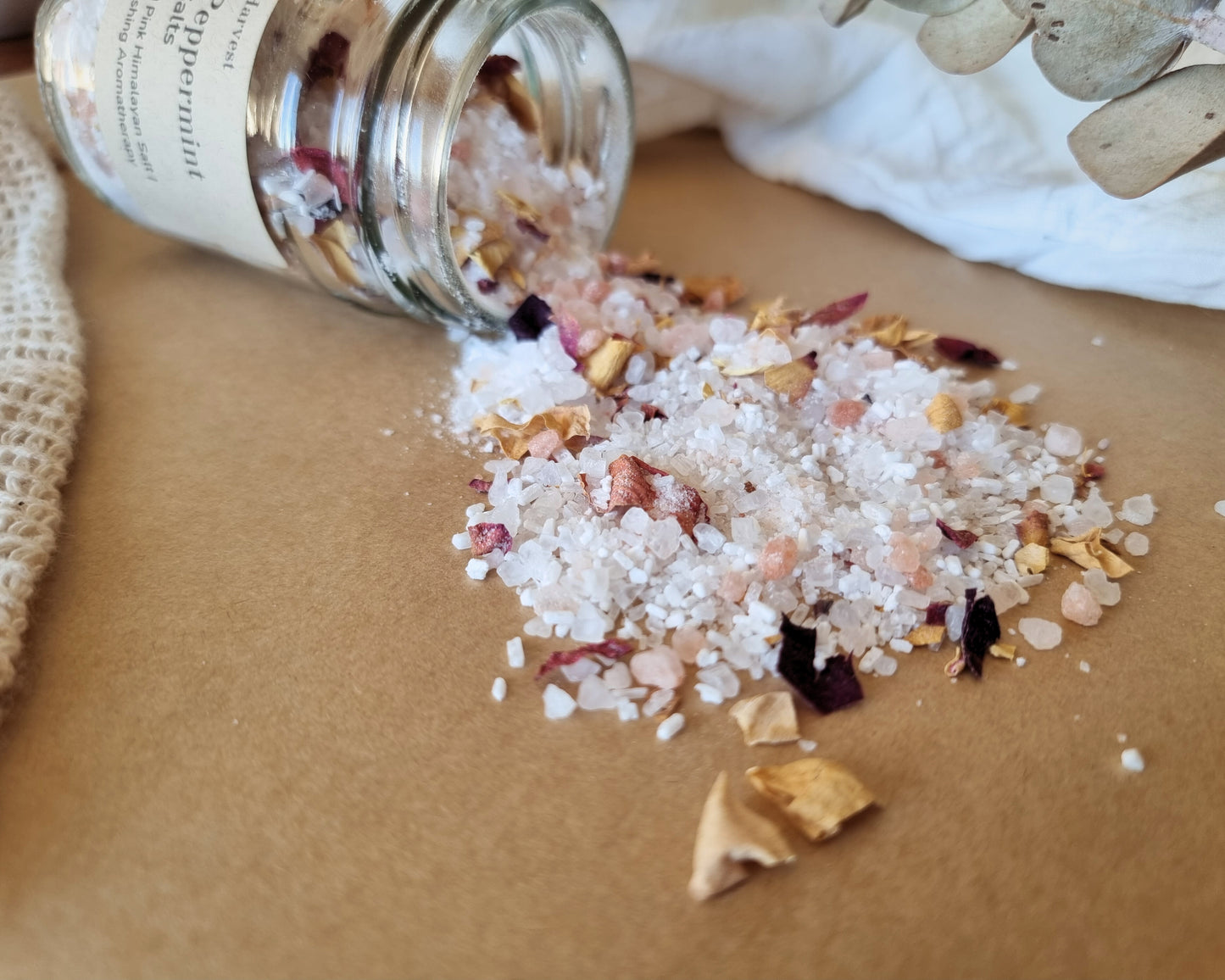 Rose and Peppermint Petal Bath Salts