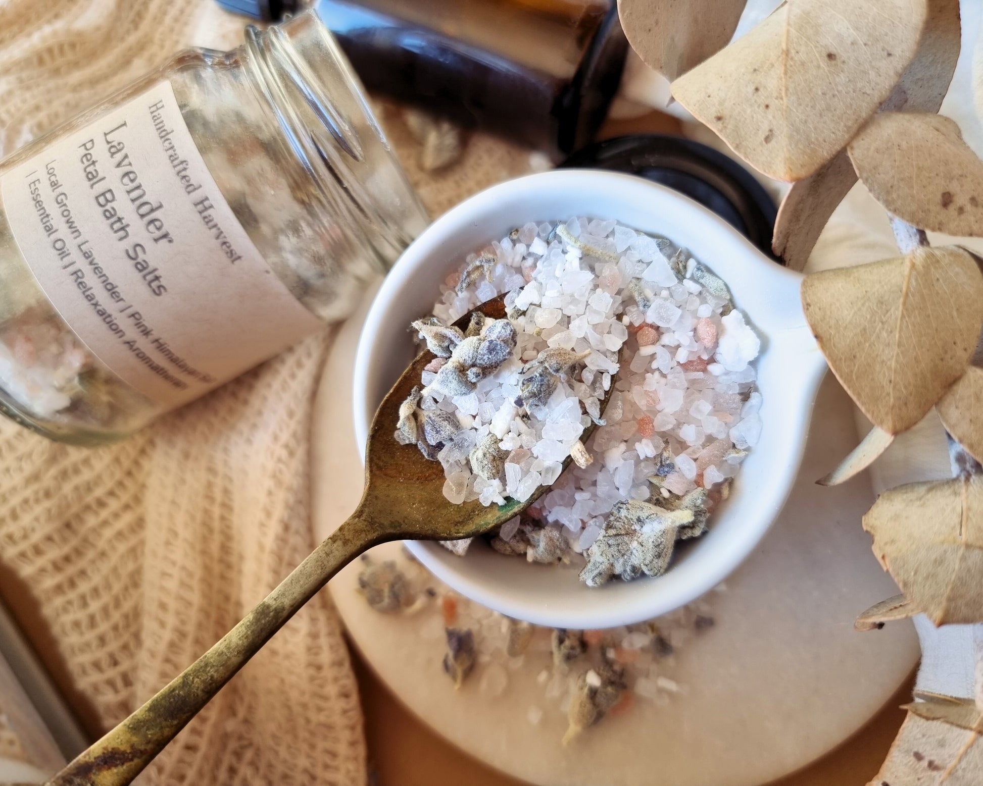 Lavender Petal Bath Salts Closeup