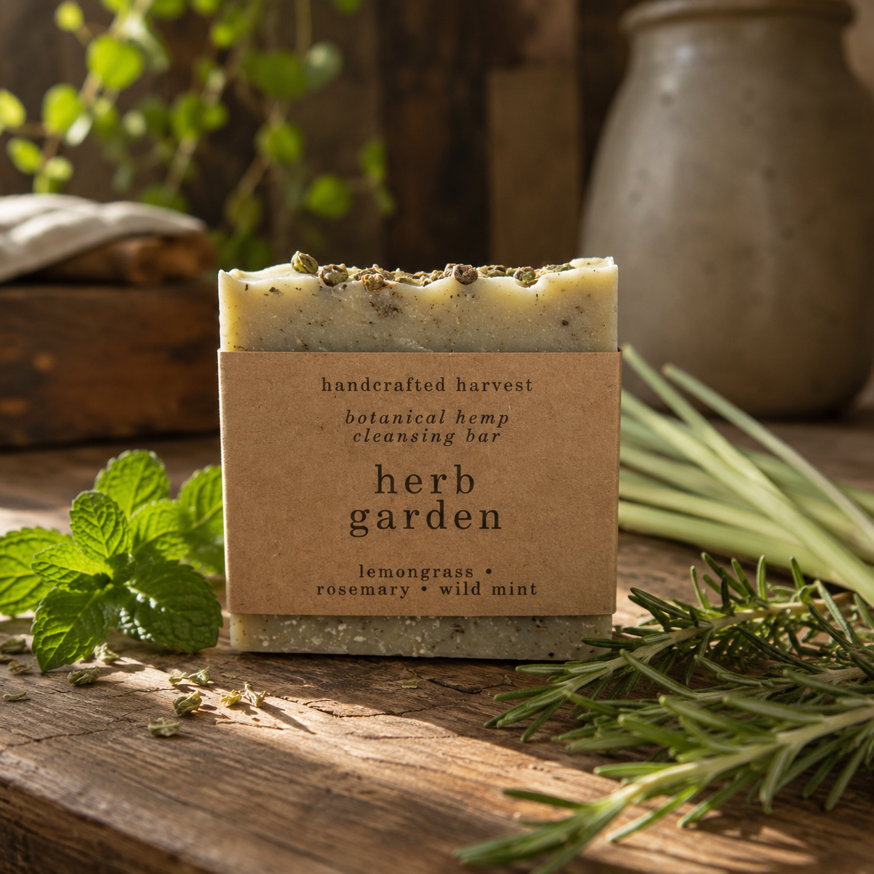 Herb Garden – Botanical Hemp Cleansing Bar