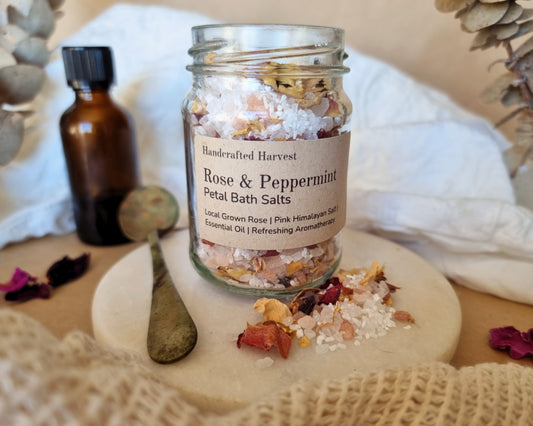 Rose and Peppermint Petal Bath Salts