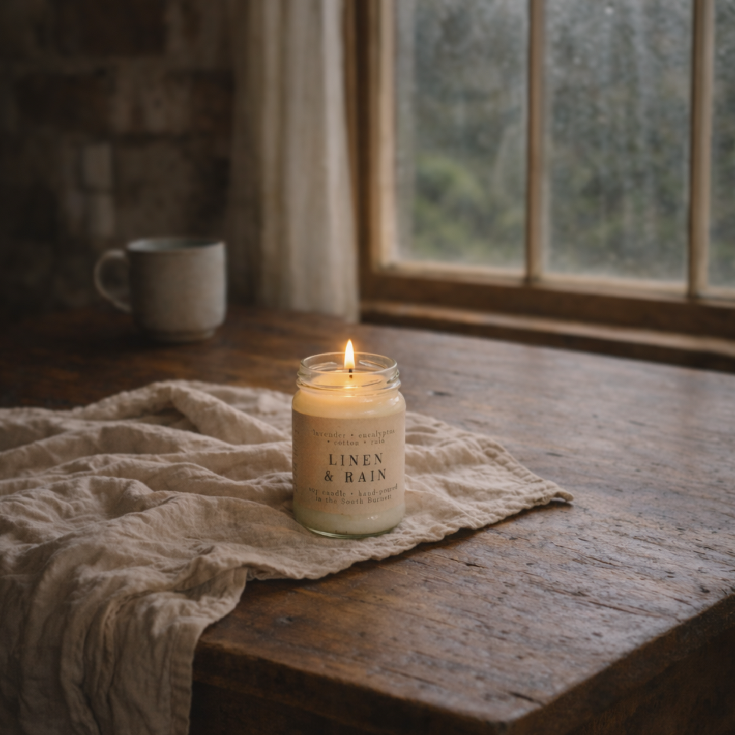 Linen & Rain Candle